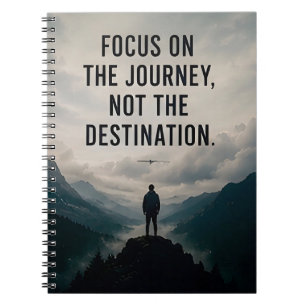 🌿 Focus On The Journey Daily Life Inspiration ✨ Notebook