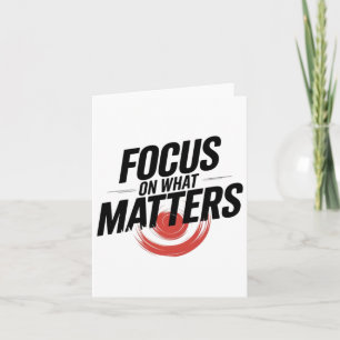 Focus On What S Bold Motivational With Red Target Card