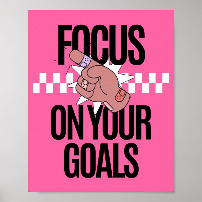 Focus On Your Goals Inspiration Poster (Front)