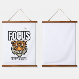Focus on Your Goals Tiger Shirt Motivational Hanging Tapestry