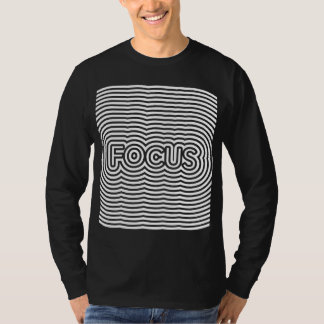 Focus optical illusion op art white lines T-Shirt