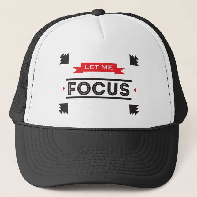Focus Productivity Black Trucker Hat (Front)