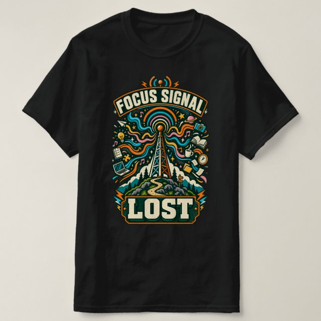 Focus Signal Lost Retro Radio Tee (Design Front)
