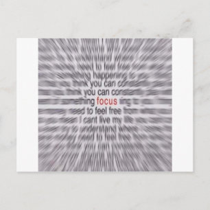 "FOCUS" SWAY POSTCARD