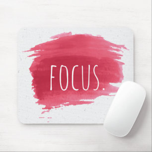 FOCUS Text On Red Paint Mouse Pad