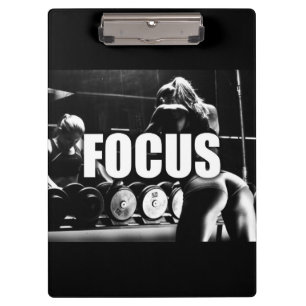 FOCUS - Women's Workout Motivational Clipboard