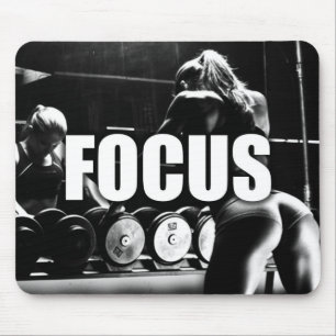 FOCUS - Women's Workout Motivational Mouse Pad