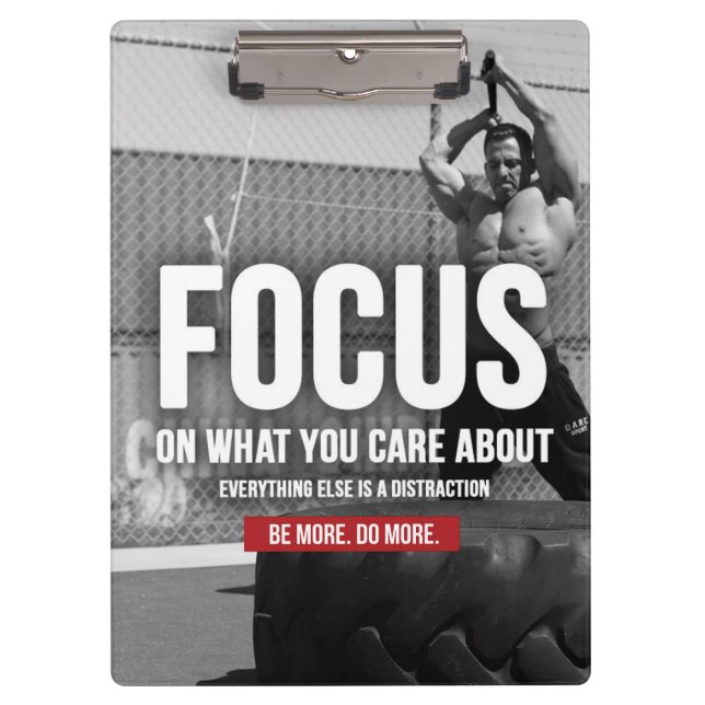 FOCUS - Workout Motivational Clipboard (Front)