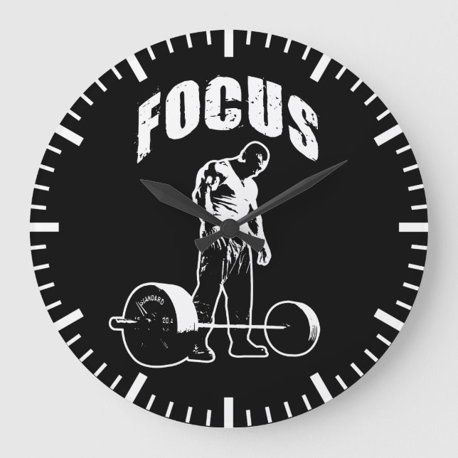 FOCUS - Workout Motivational Large Clock (Front)