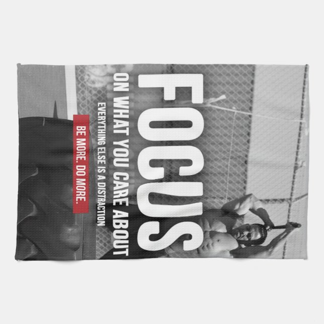 FOCUS - Workout Motivational Tea Towel (Horizontal)