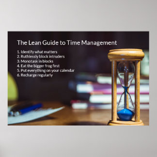 Focus your Life: The Lean Guide to Time Management Poster