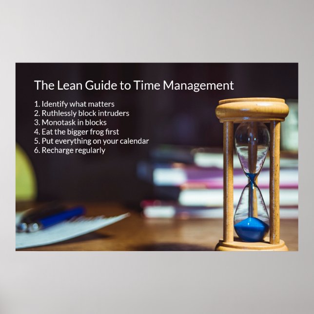 Focus your Life: The Lean Guide to Time Management Poster (Front)