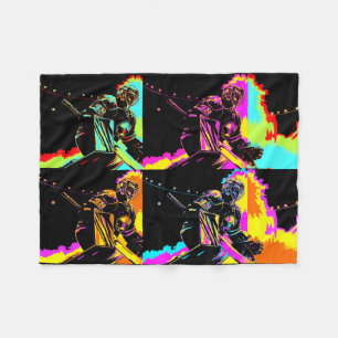 Focused and Ready - Ice Hockey Goalie Fleece Blanket