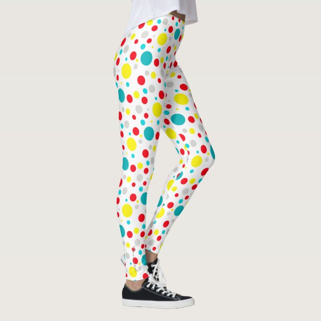 Focused Colourful Balls Abstract Leggings (Right)