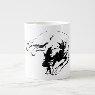 Focused Dog Chewing Portrait Mug