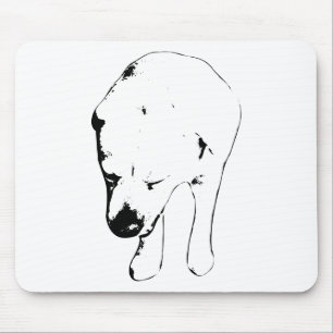 Focused Labrador Lines, Festive Desk Lift Mouse Pad
