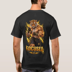 FOCUSED – Muscular Tiger Gym T-Shirt EP