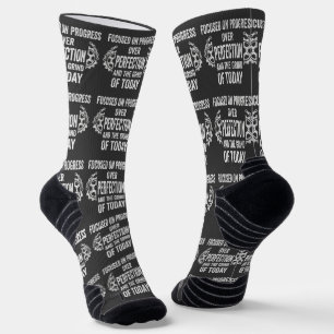 Focused on Progress Fitness Motivation Gym Tee Socks
