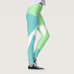 Focused Pastel Colours Turquoise Green Leggings