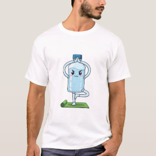 Focused Water Bottle Character Practicing Yoga T-Shirt