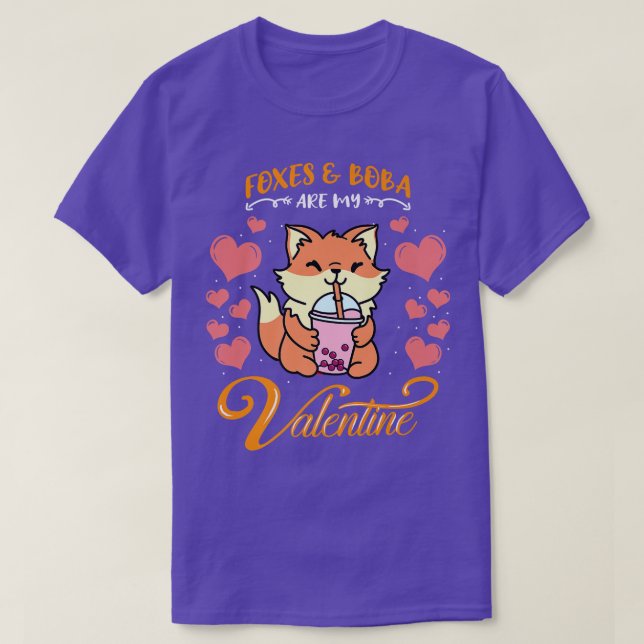 Foes And Boba Are My Valentine Fo Valentines Day T-Shirt (Design Front)