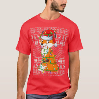Foes Animal Lover Santa Hat Ugly Fo Christmas T-Shirt