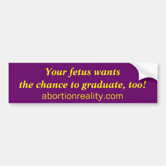 foetus graduate bumper sticker