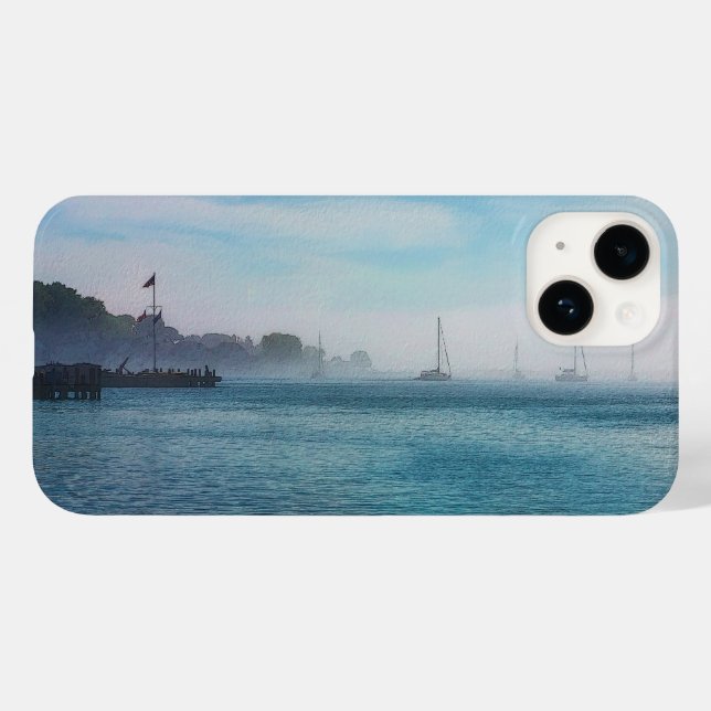 Fog At Mackinac Harbour Case-Mate iPhone Case (Back (Horizontal))