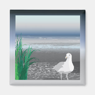 Fog Bank Seagull Magnet