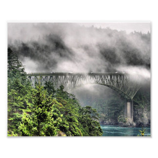 Fog Bridge One Photo Print
