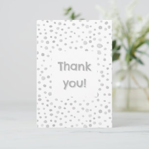 Fog Confetti Watercolor Dots Thank You Card