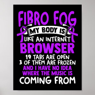 Fog - Fibro Survivor Fun Fibromyalgia Awareness  Poster