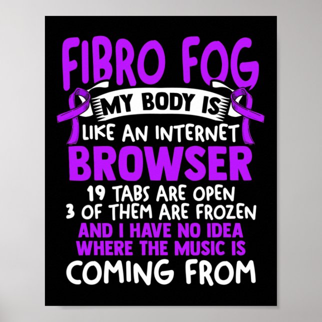 Fog - Fibro Survivor Fun Fibromyalgia Awareness  Poster (Front)