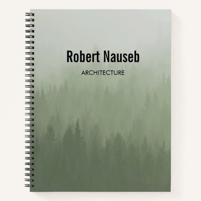 Fog forest architecture grey notebook (Front)
