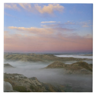 Fog from the Little Missouri River hangs in the Ceramic Tile