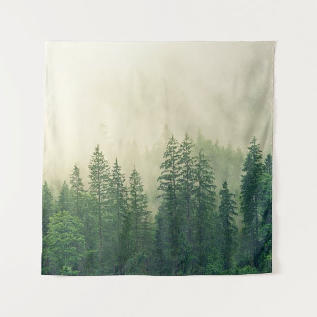 Fog in a spruce forest tapestry (Front)