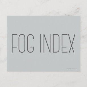 Fog Index Postcard