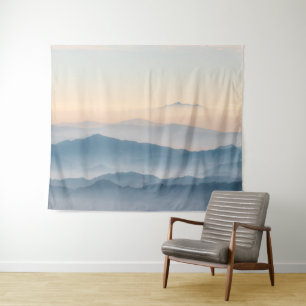 Fog layers, hills and mountains tapestry