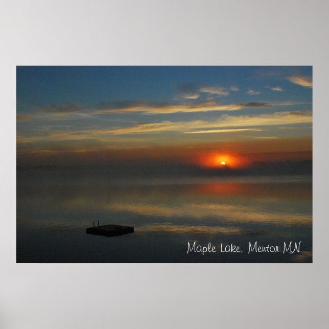 Fog on Maple Lake Poster (Front)