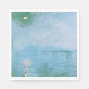 Fog on the Thames (by Claude Monet) Napkin