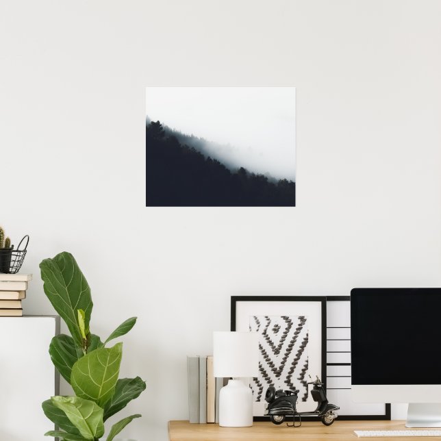 Fog over forest diagonal layers poster (Home Office)