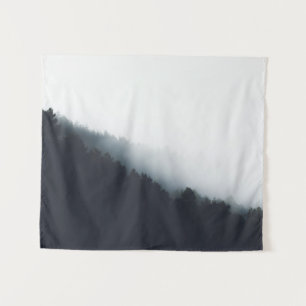 Fog over forest diagonal layers tapestry