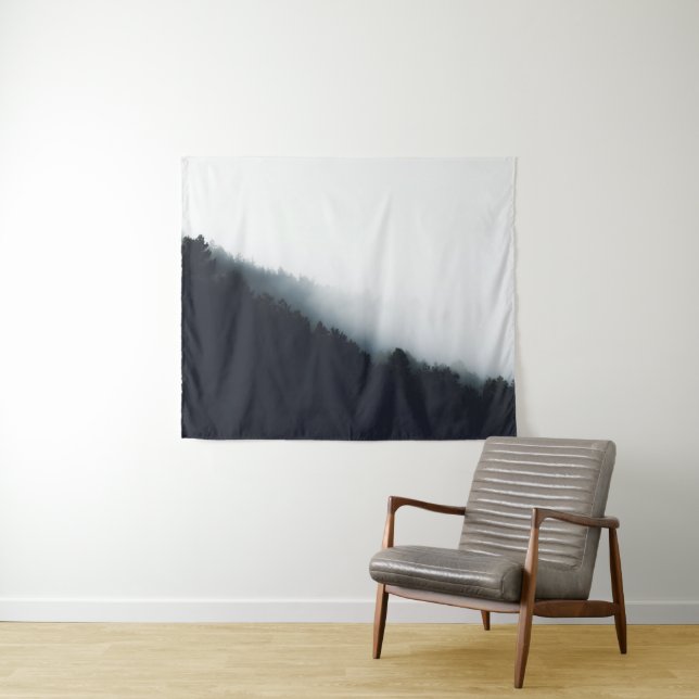 Fog over forest diagonal layers tapestry (In Situ (Horizontal))