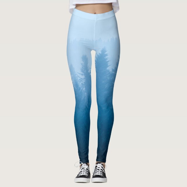 Fog over forest leggings (Front)