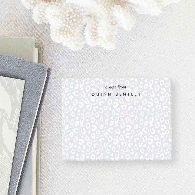 Fog | Pastel Leopard Print Personalised Post-it Notes (Creator Uploaded)