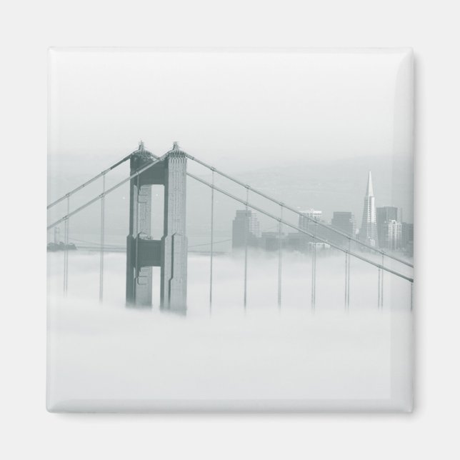 Fog rolls through the San Francisco bay 2 Magnet (Front)