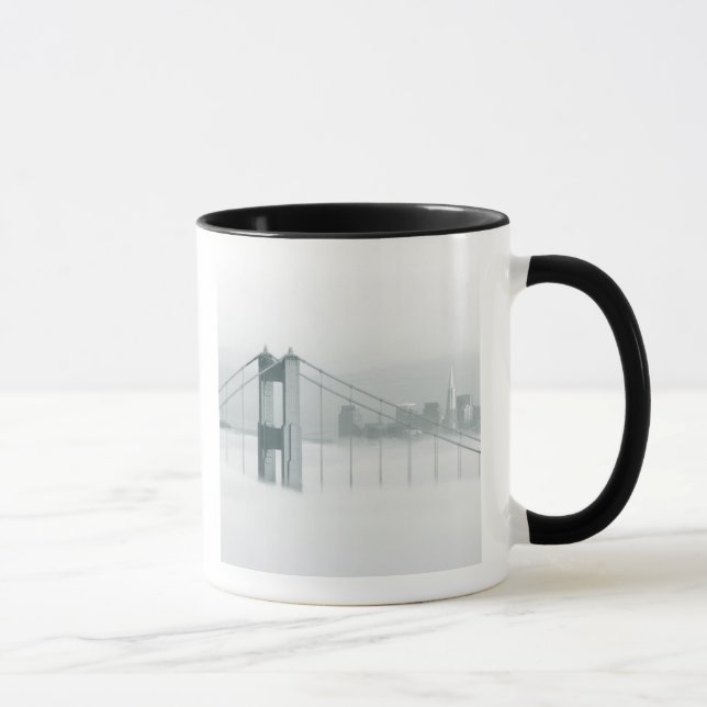 Fog rolls through the San Francisco bay 2 Mug (Right)