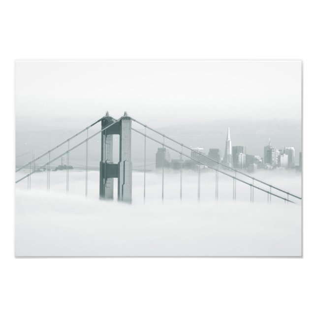 Fog rolls through the San Francisco bay 2 Photo Print (Front)