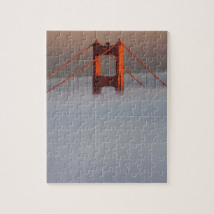Fog rolls through the San Francisco bay covering 2 Jigsaw Puzzle