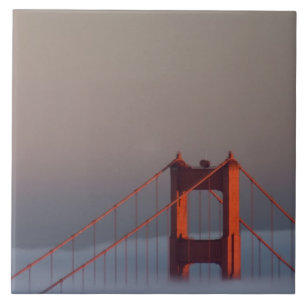 Fog rolls through the San Francisco bay covering Ceramic Tile